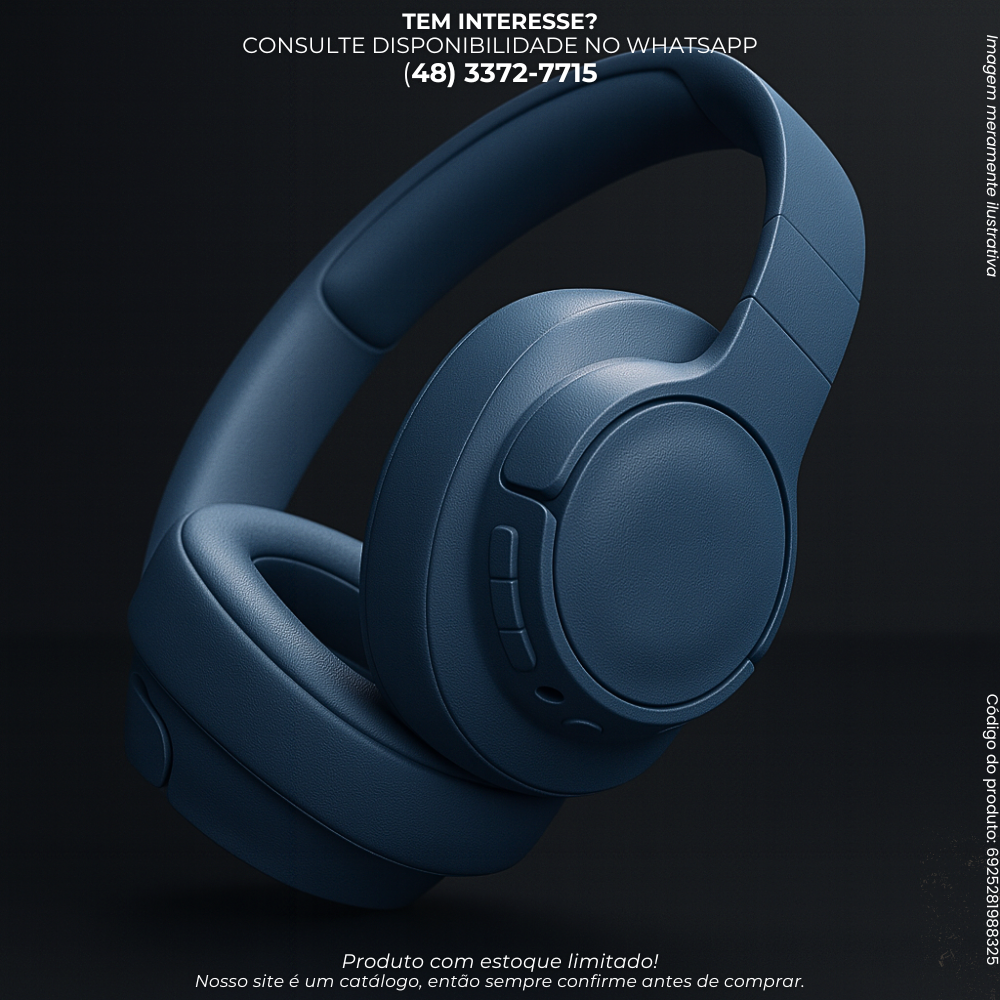 Fone de Ouvido Bluetooth Over-Ear com Cancelamento de Ruído