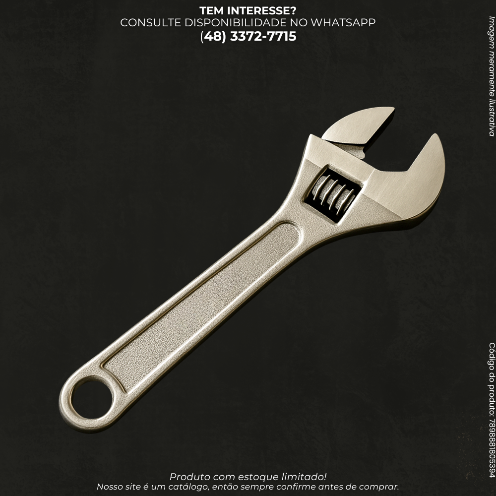 Chave Ajustável 6" 150mm de Aço Forjado