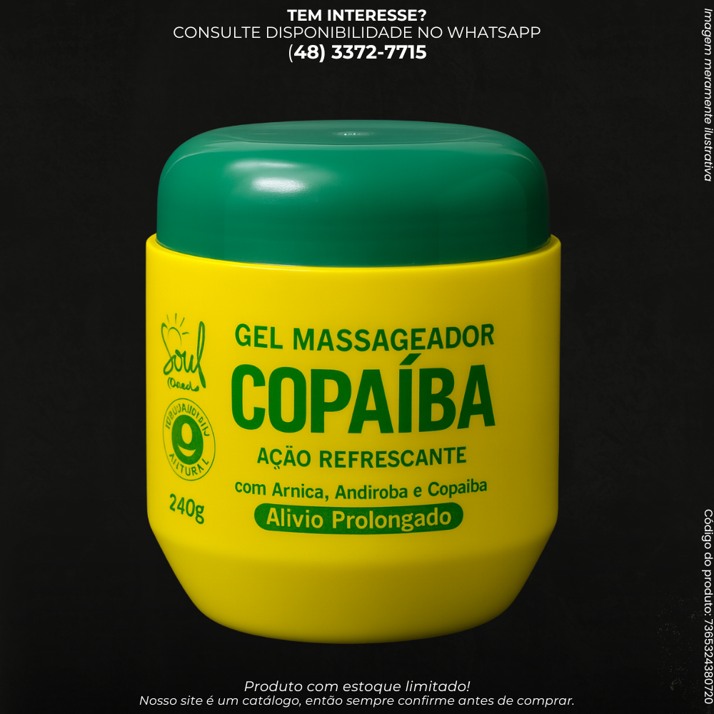 Gel Massageador Copaíba 240g com Arnica e Andiroba