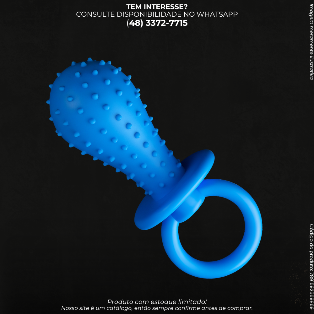 Brinquedo Mordedor Azul para Pets com Textura Massageadora
