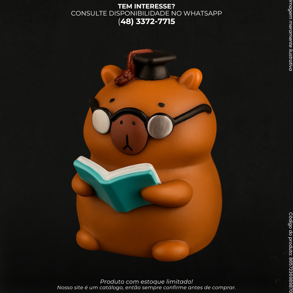 Mini Capivara Surpresa Estudiosa