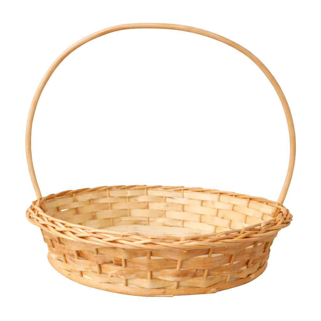 Cesta de Palha Natural com Alça Grande