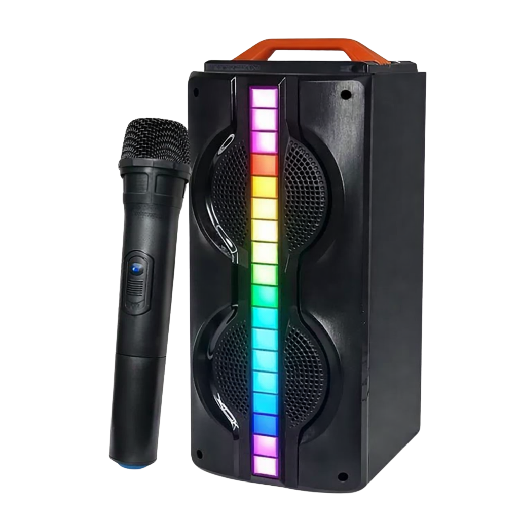 Caixa de Som Bluetooth com Microfone e LED