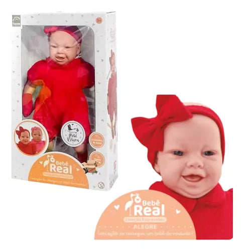 BRINQUEDO BONECA REAL REBORN COLECÃO EXPRESSÃO REALISTA