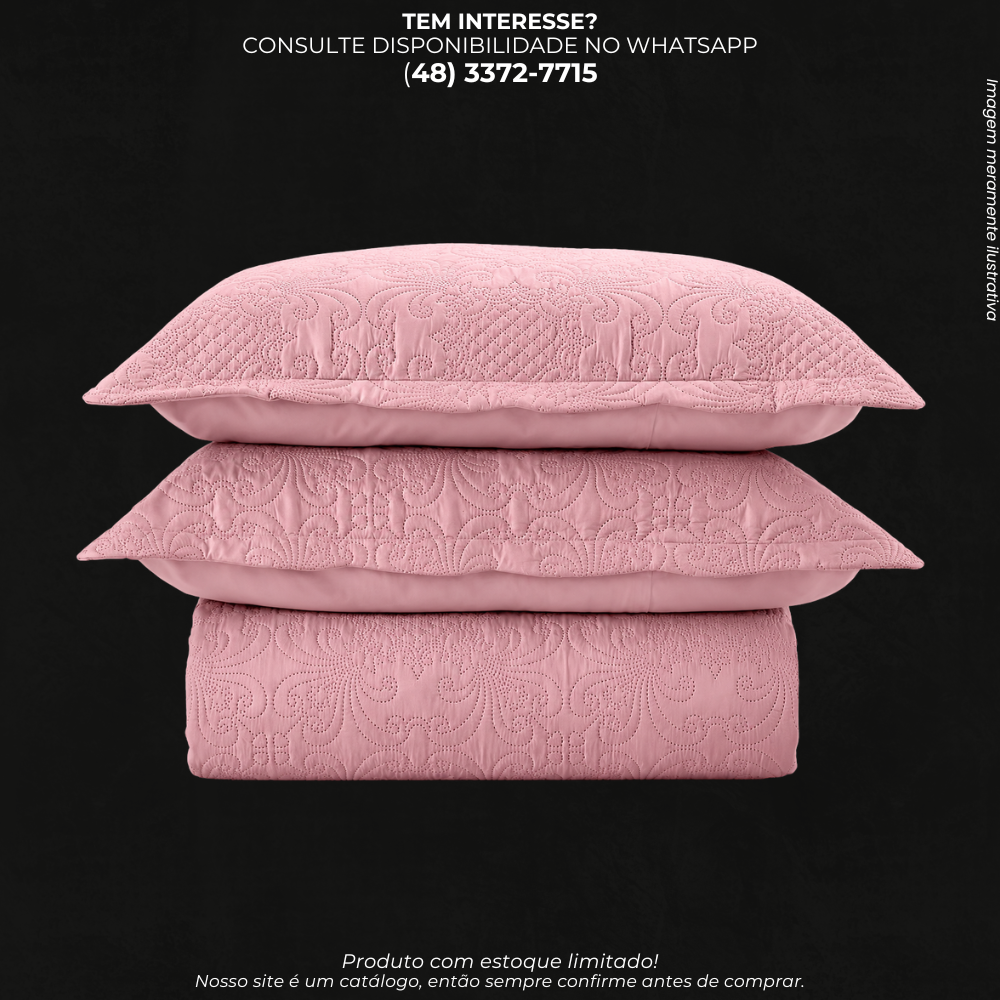 Kit Colcha Queen Milão Corttex 3 Peças Matelassê Ultrassônico
