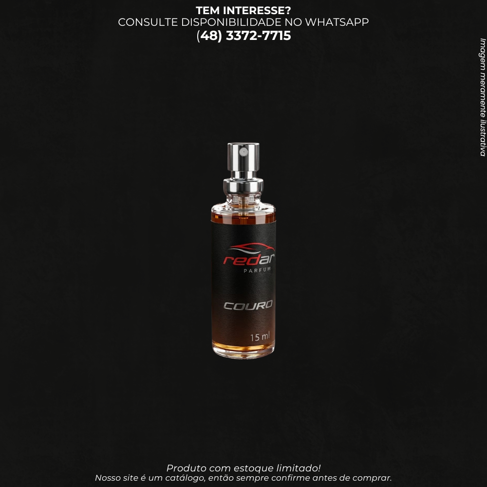 Perfume Automotivo Redar Parfum Couro 15ml – Aromatizante para Carro- REF:920