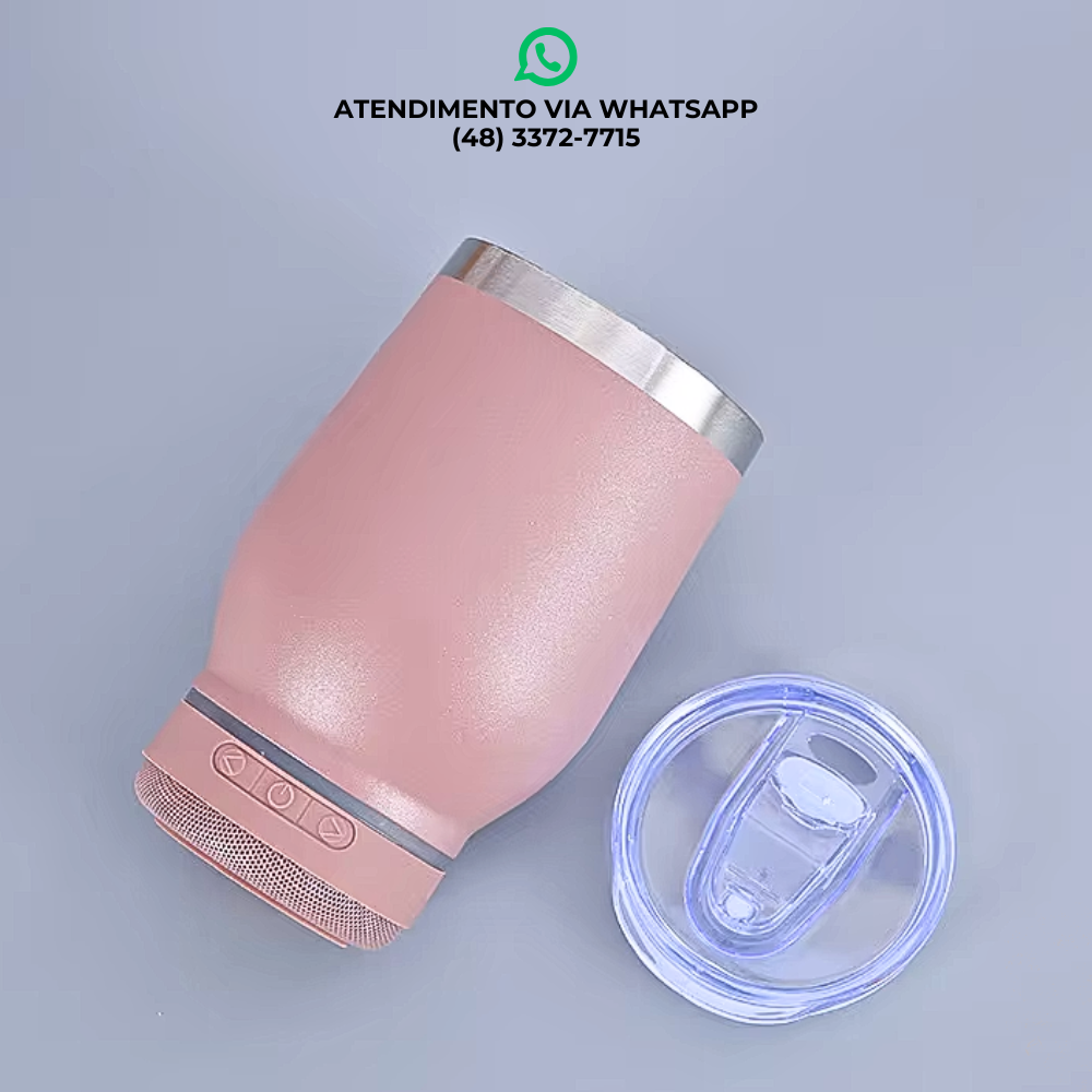 COPO CUIA TÉRMICO COM CAIXA DE SOM 360ML