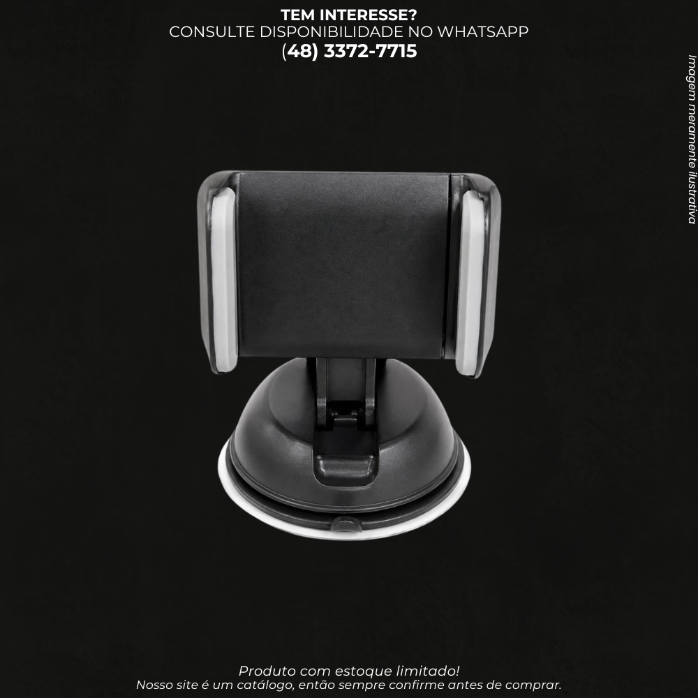 Suporte Veicular para Celular com Ventosa – Ajustável para Carro - BMG-32