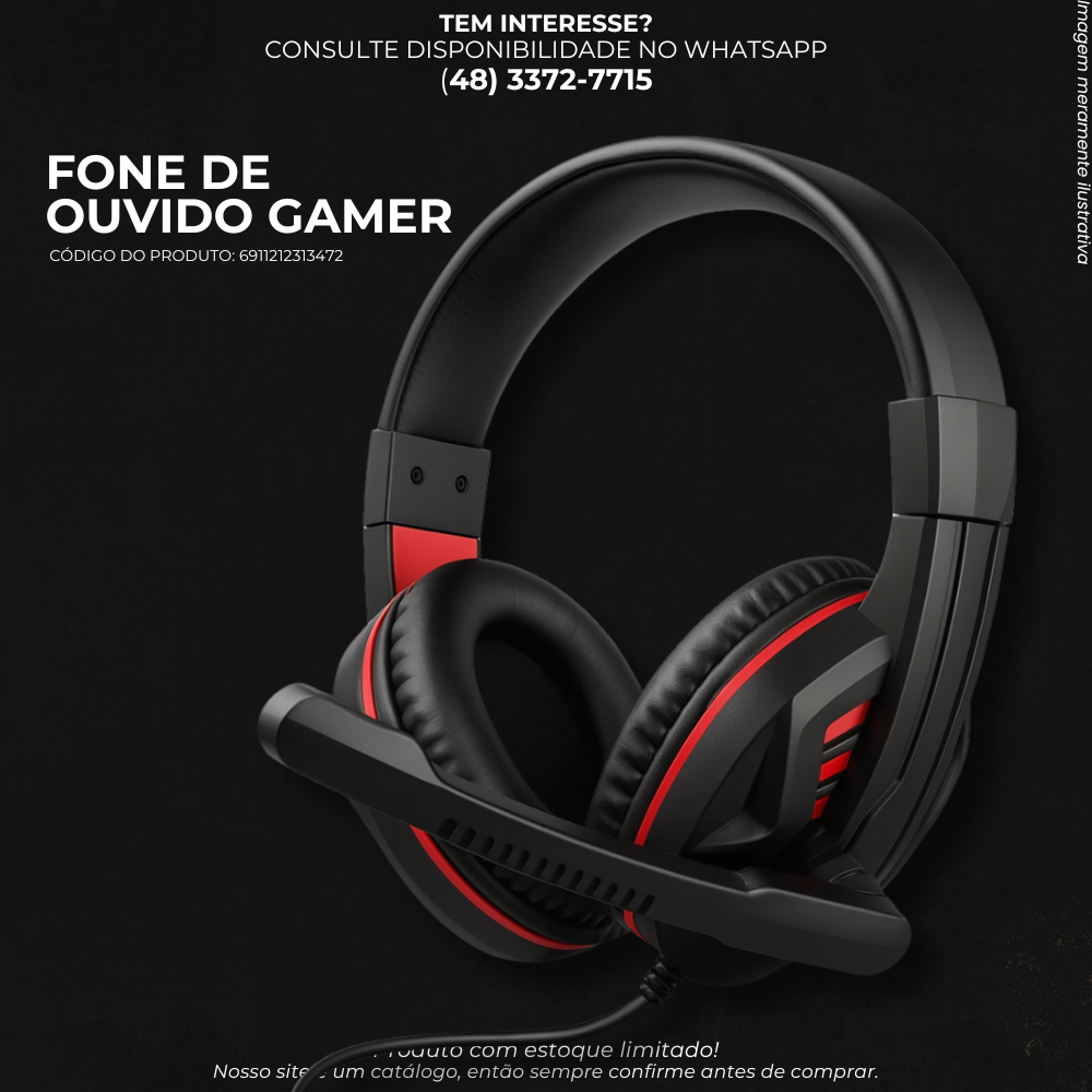 FONE DE OUVIDO GAMER