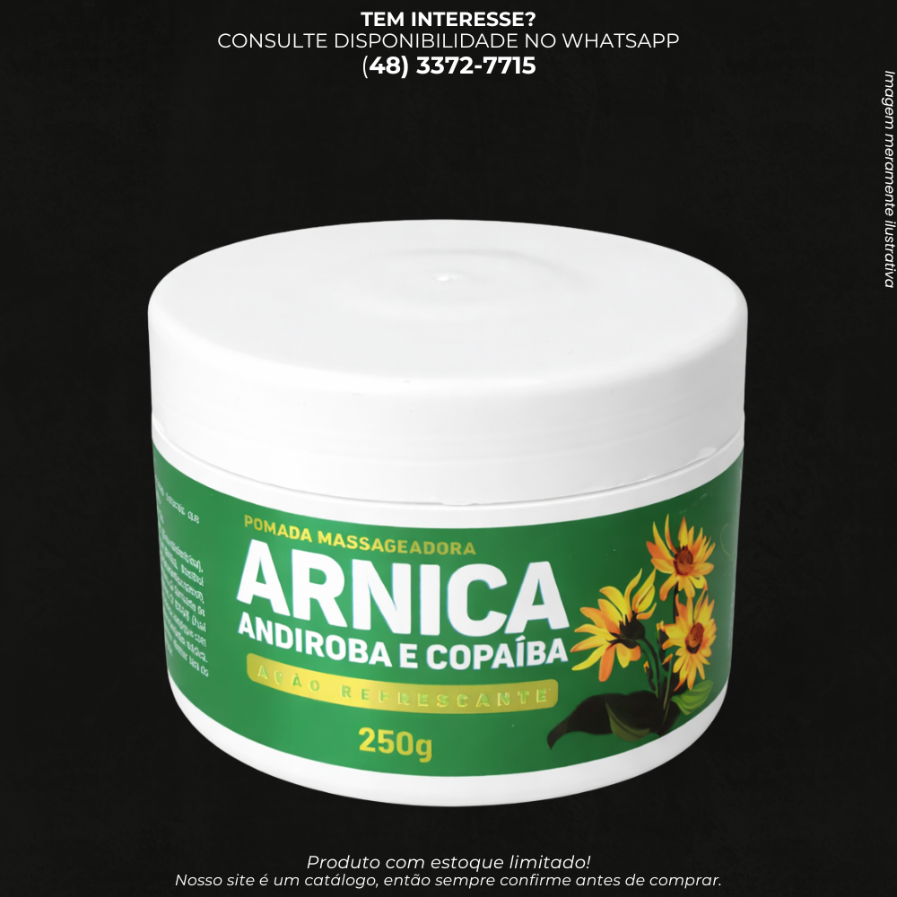 Pomada Massageadora Arnica com Andiroba e Copaíba 250g
