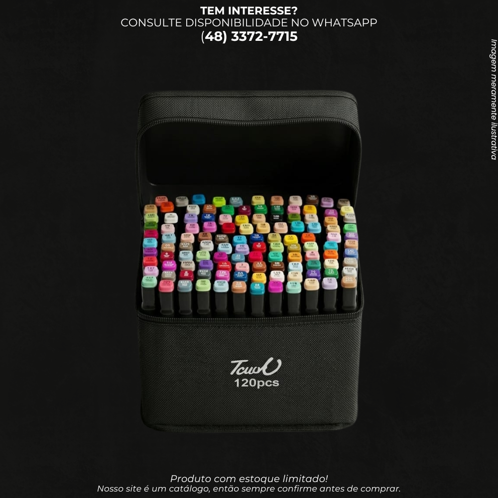 Kit Canetas Touch 120 Cores com Estojo Organizador