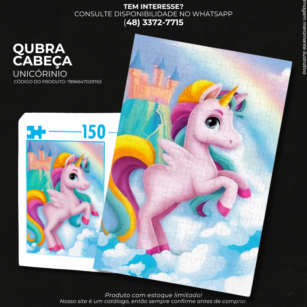 QUEBRA-CABEÇA UNICÓRNIO – 150 PEÇAS