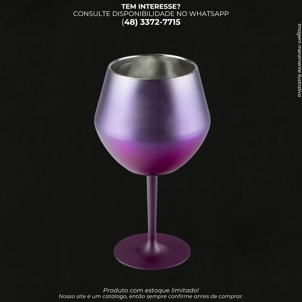 Taça Térmica em Aço Inox GB-1 – Parede Dupla para Vinho, Drinks e Bebidas