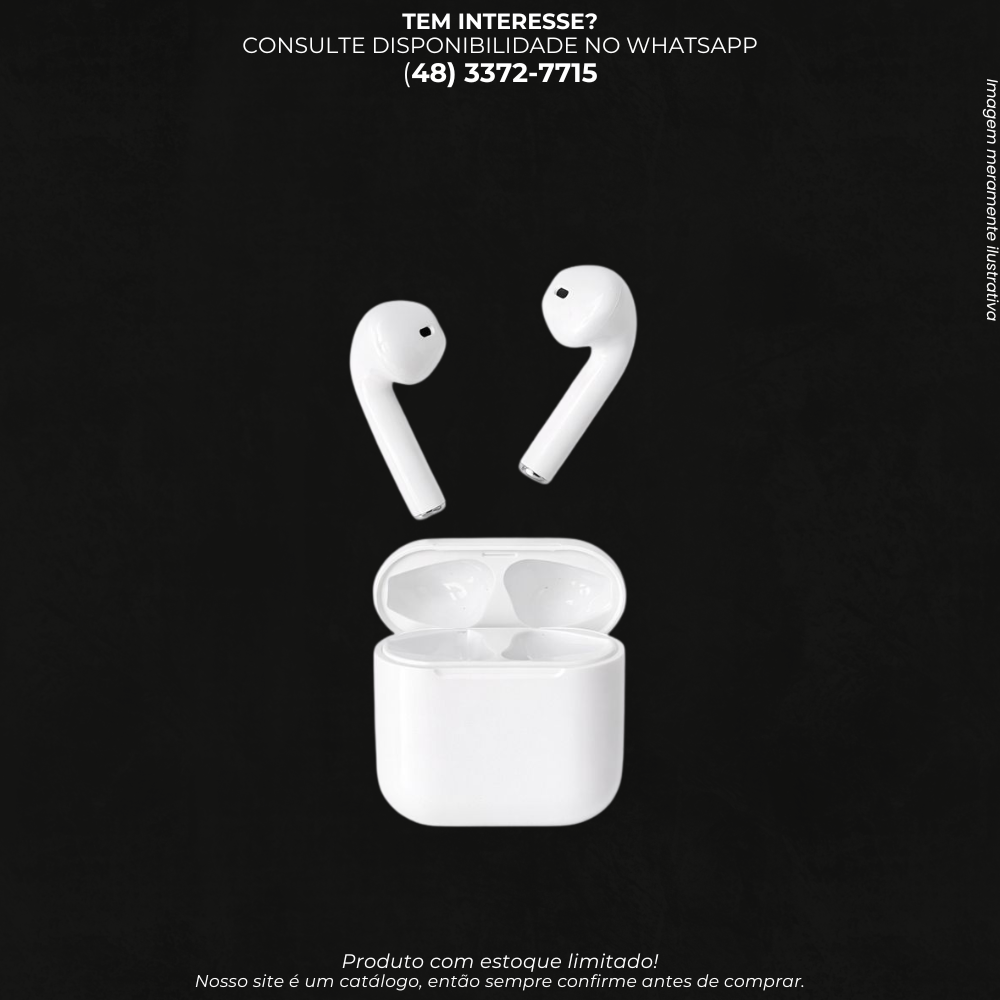 Fone de Ouvido Sem Fio Bluetooth com Estojo de Carregamento