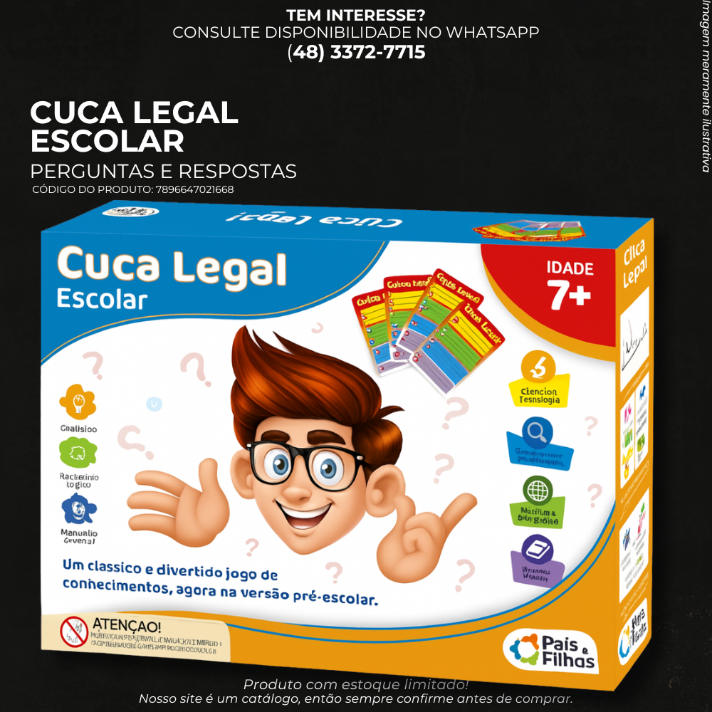 CUCA LEGAL ESCOLAR – PERGUNTAS E RESPOSTAS