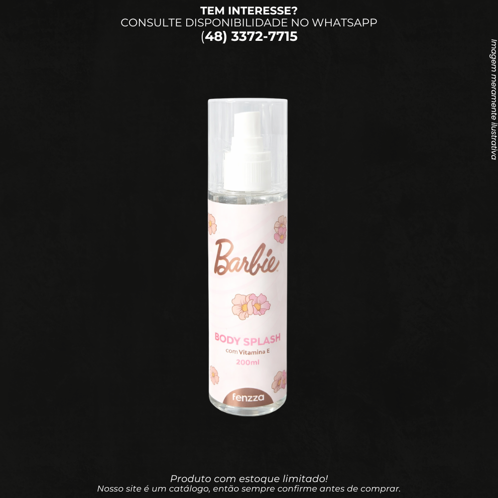 Body Splash 200ml com Vitamina E para Perfumação Corporal