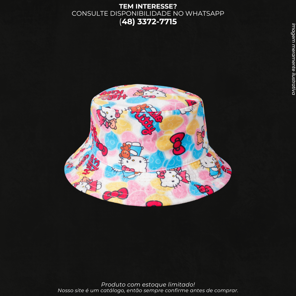 Chapéu Bucket Infantil Estampado para Uso Diário