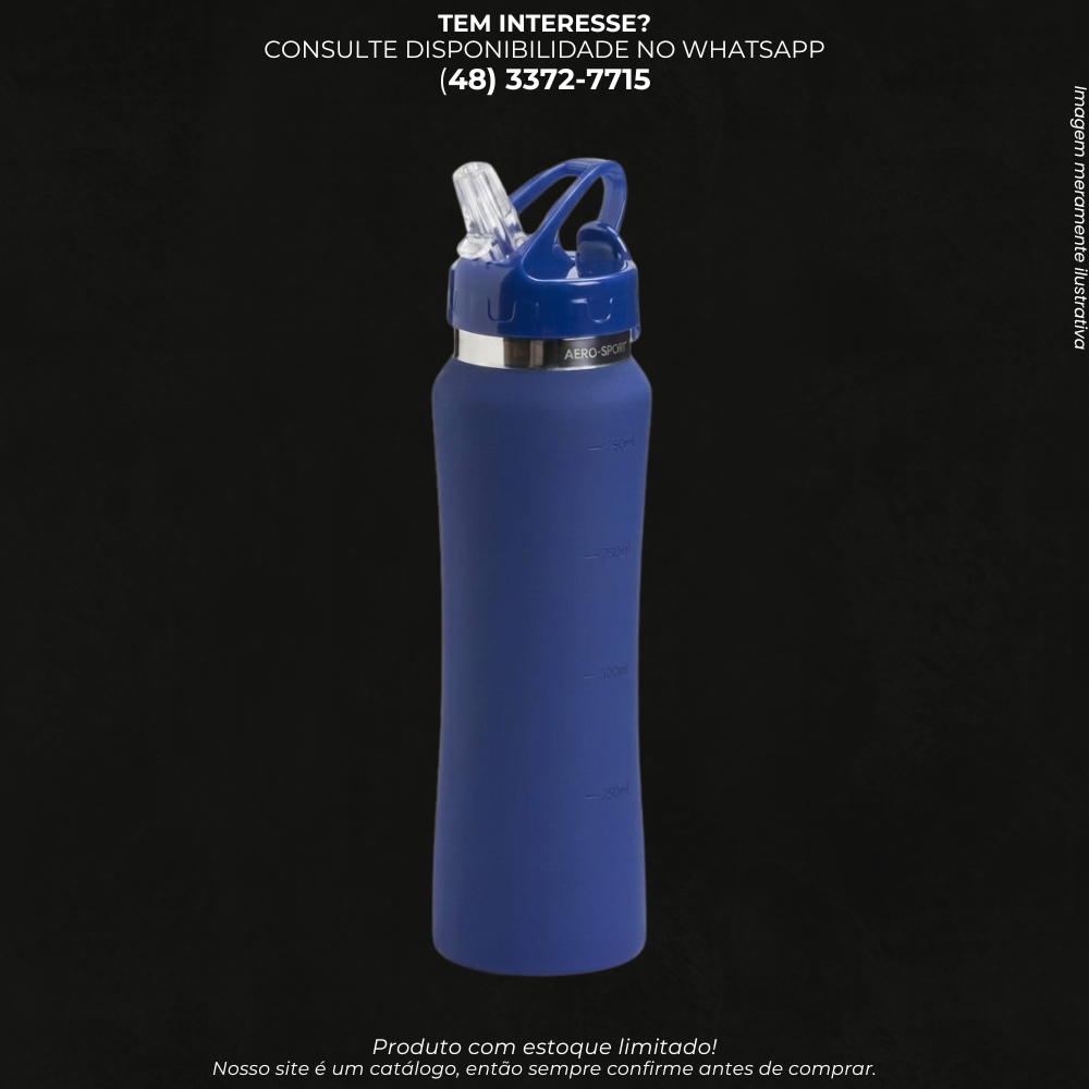 Garrafa Térmica Esportiva com Canudo 750ml