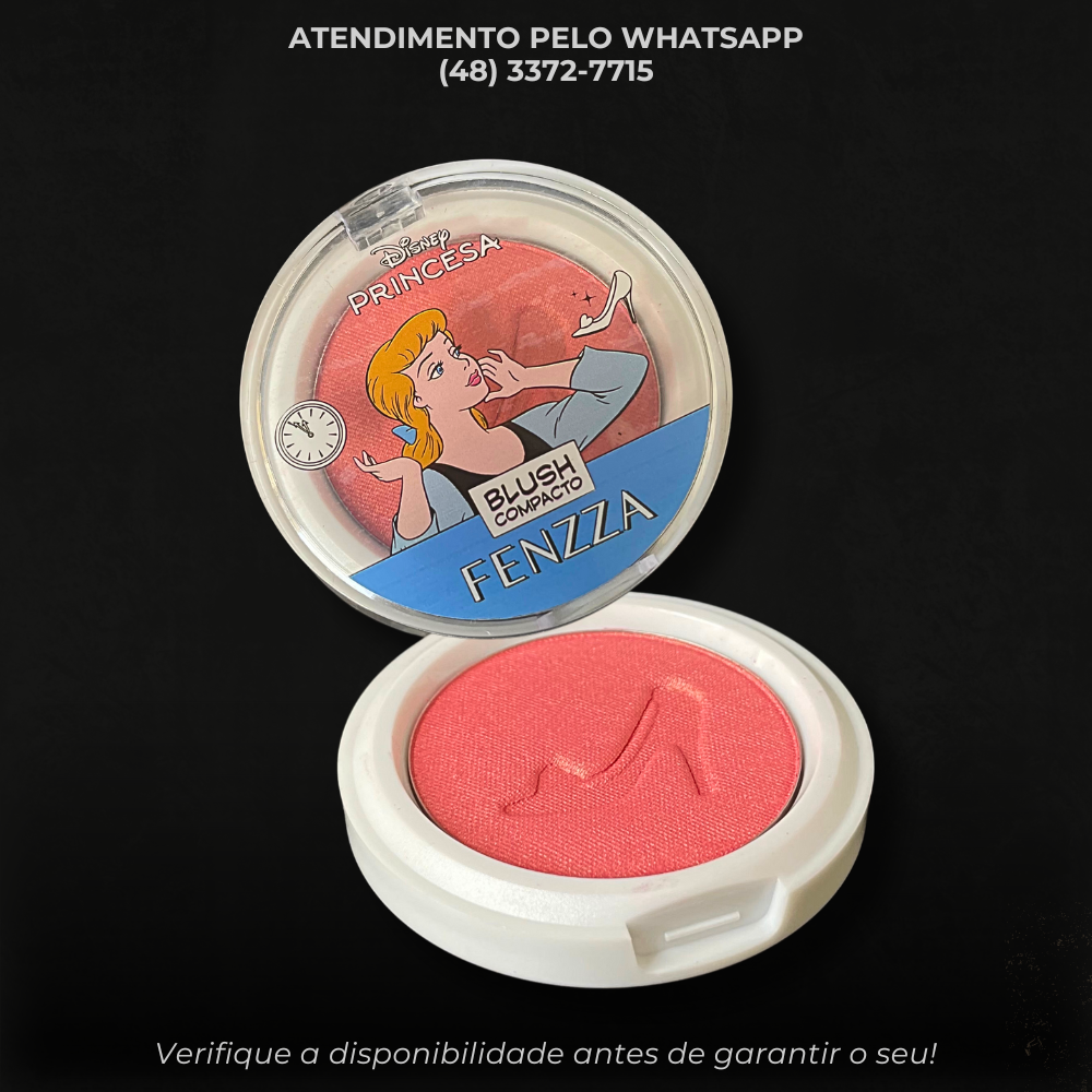 Blush Compacto Fenzza Princesas DIS 168 – Efeito Natural com Toque de Magia