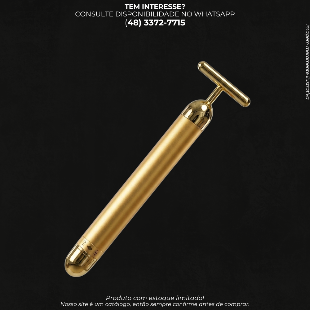 Massageador Facial Harmonizador T para Skincare e Relaxamento