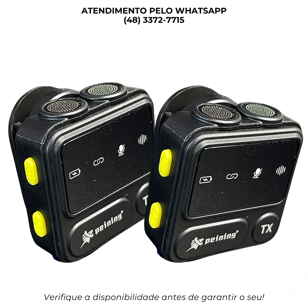 Microfone de Lapela Sem Fio Duo MKF10  — Dupla Captação Profissional para Vídeos, Podcasts e Entrevistas