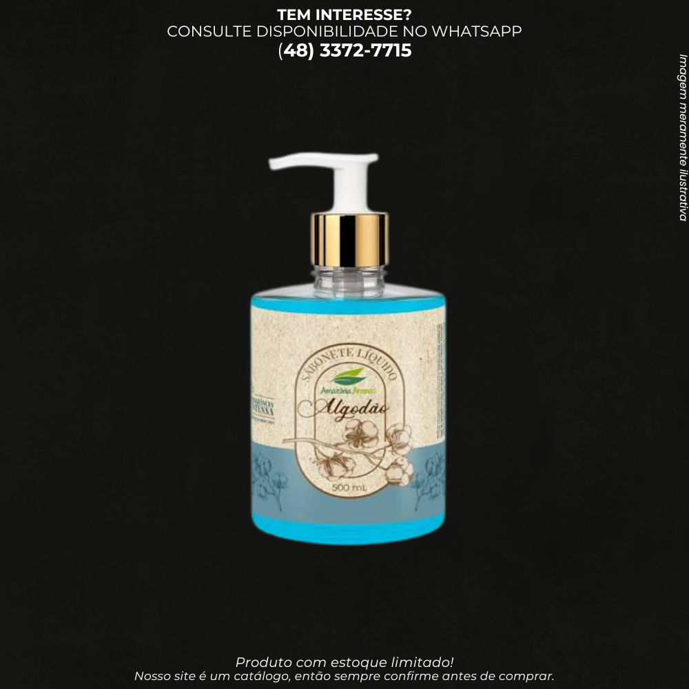 Sabonete Líquido Algodão 500ml com Válvula Pump – Amazônia Aromas