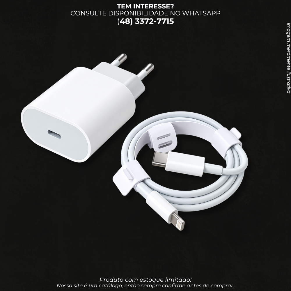 Carregador com Cabo USB-C para Lightning LE-357
