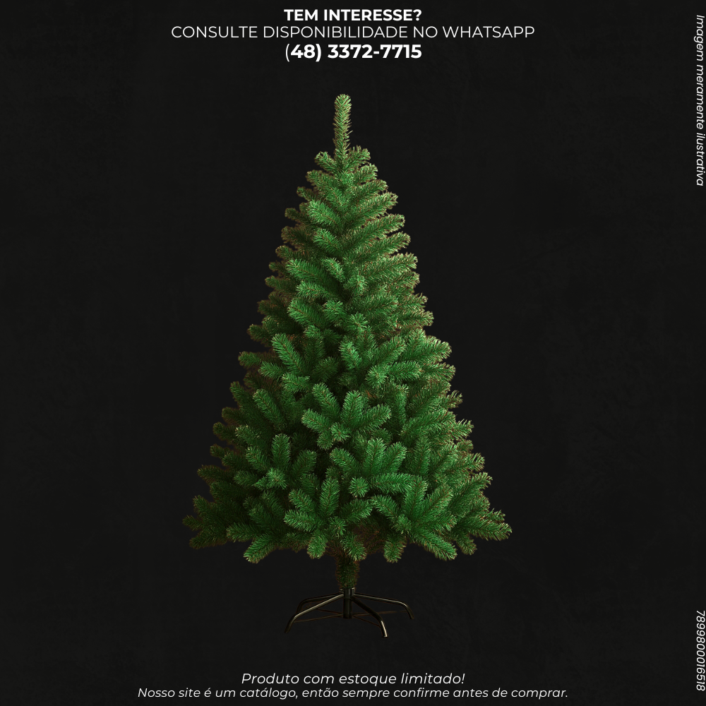Árvore de Natal Verde 1,80m com Base Metálica