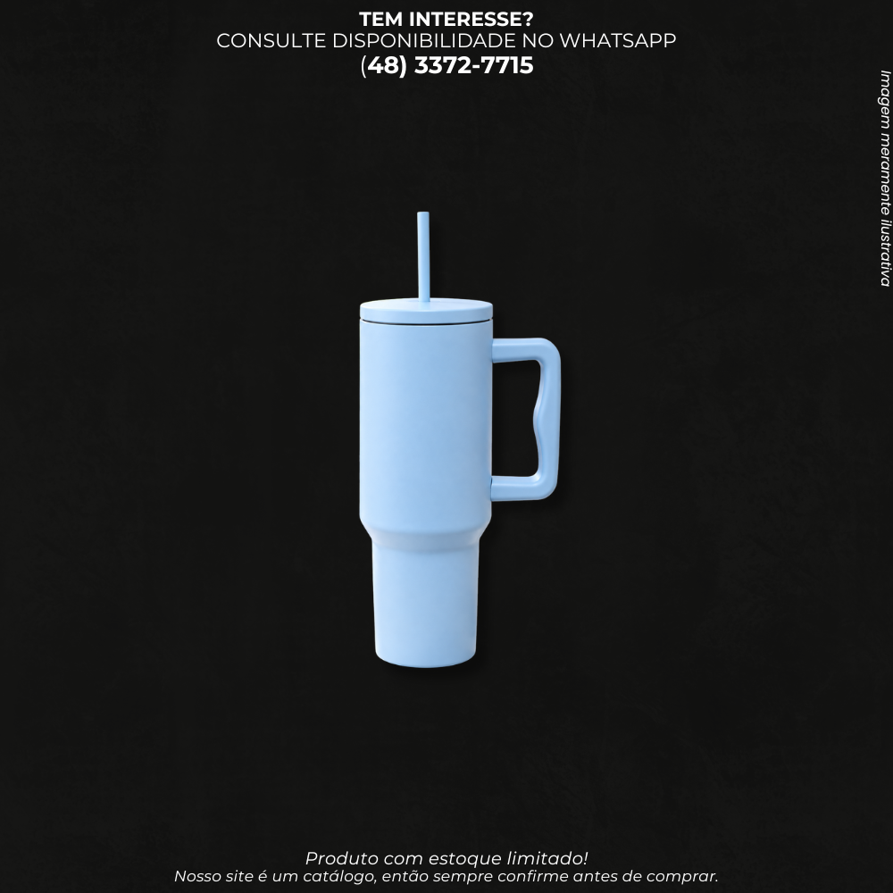 Copo Térmico 1.200 ml com Alça, Tampa e Canudo GZ-1200-3