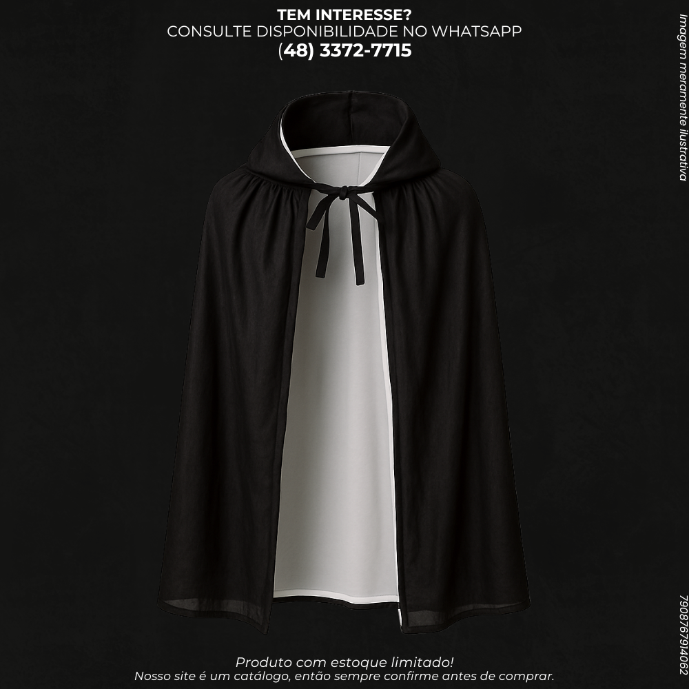 Capa Preta com Gola Alta