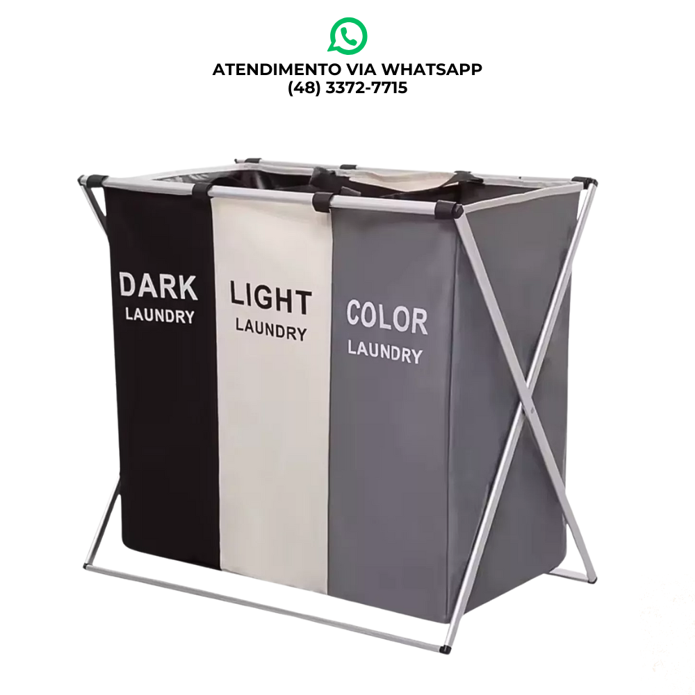 CESTO DE ROUPAS COM DIVISÓRIAS KA-CW-02