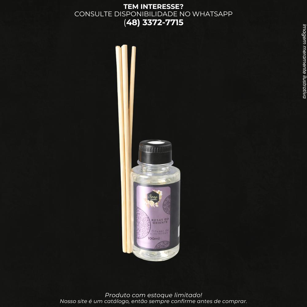 Aromatizador de Ambiente com Varetas 100ml para Casa e Escritório