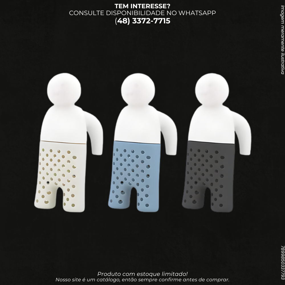 Infusor de Chá em Silicone Formato Boneco