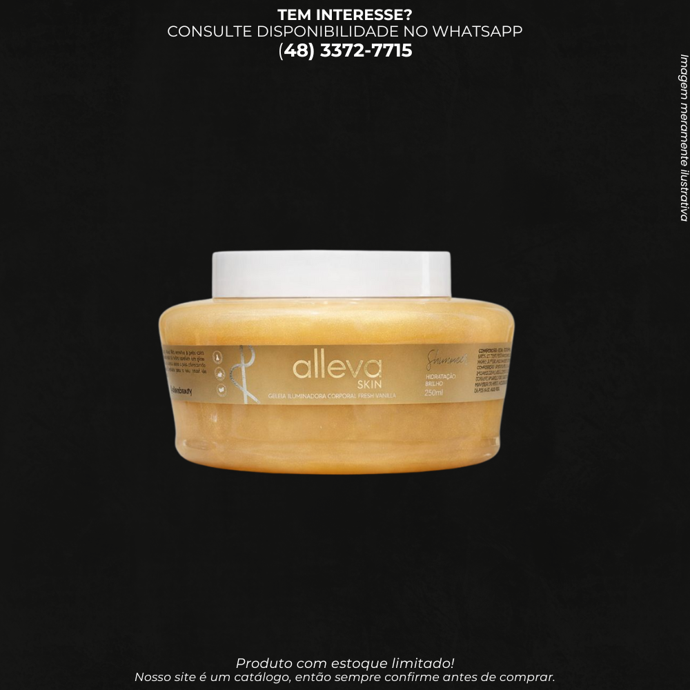 Geleia Iluminadora Corporal 250ml com Brilho para Pele Radiante