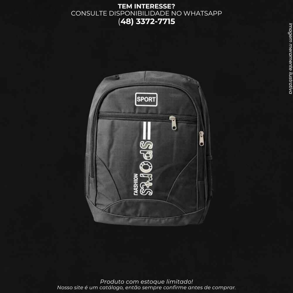 Mochila Esportiva Resistente com Compartimentos para Uso Diário Yoyo