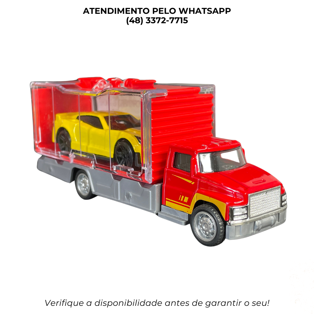 Caminhão Guincho Vitrine com Carro — Brinquedo Educativo e Divertido