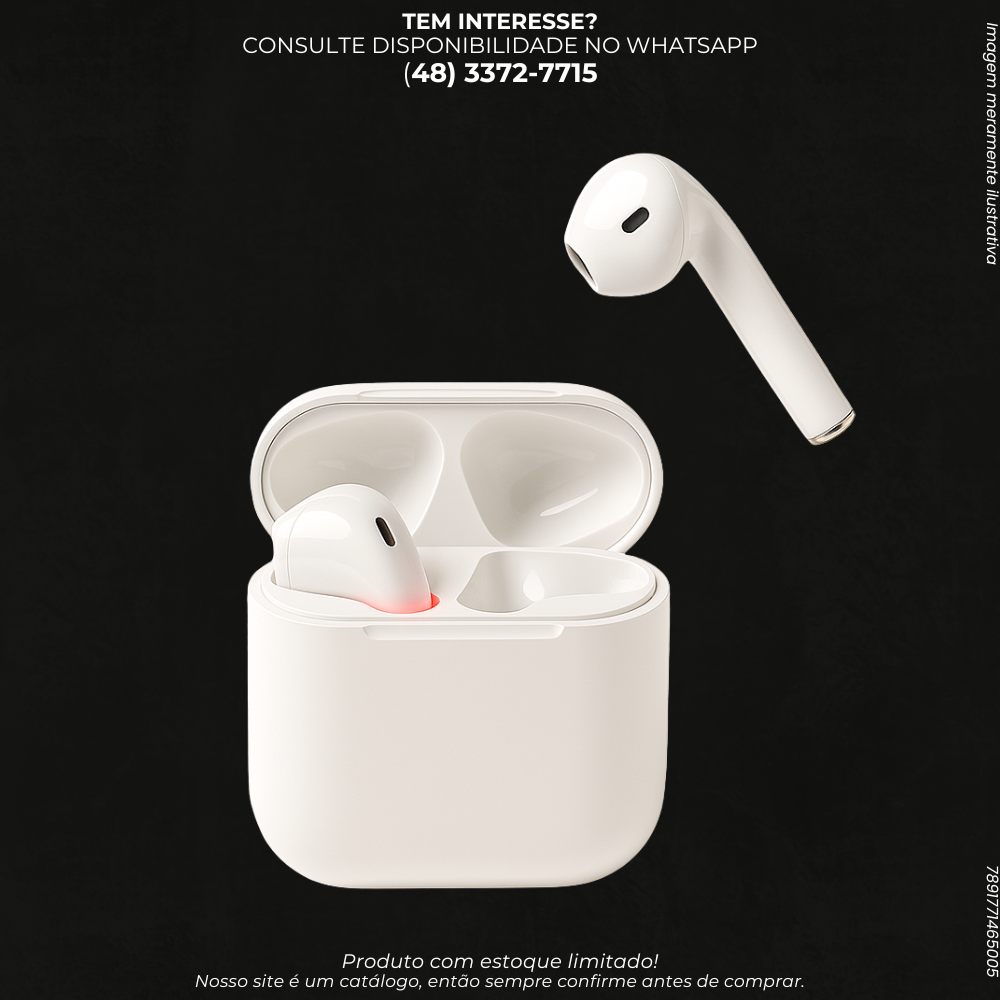 Fone de Ouvido Bluetooth 5.4 com Case Recarregável