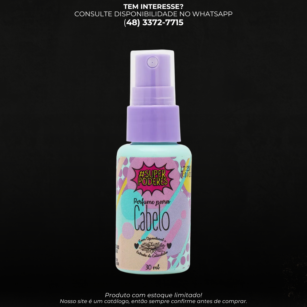 PERFUME PARA CABELO SUPER PODERES
