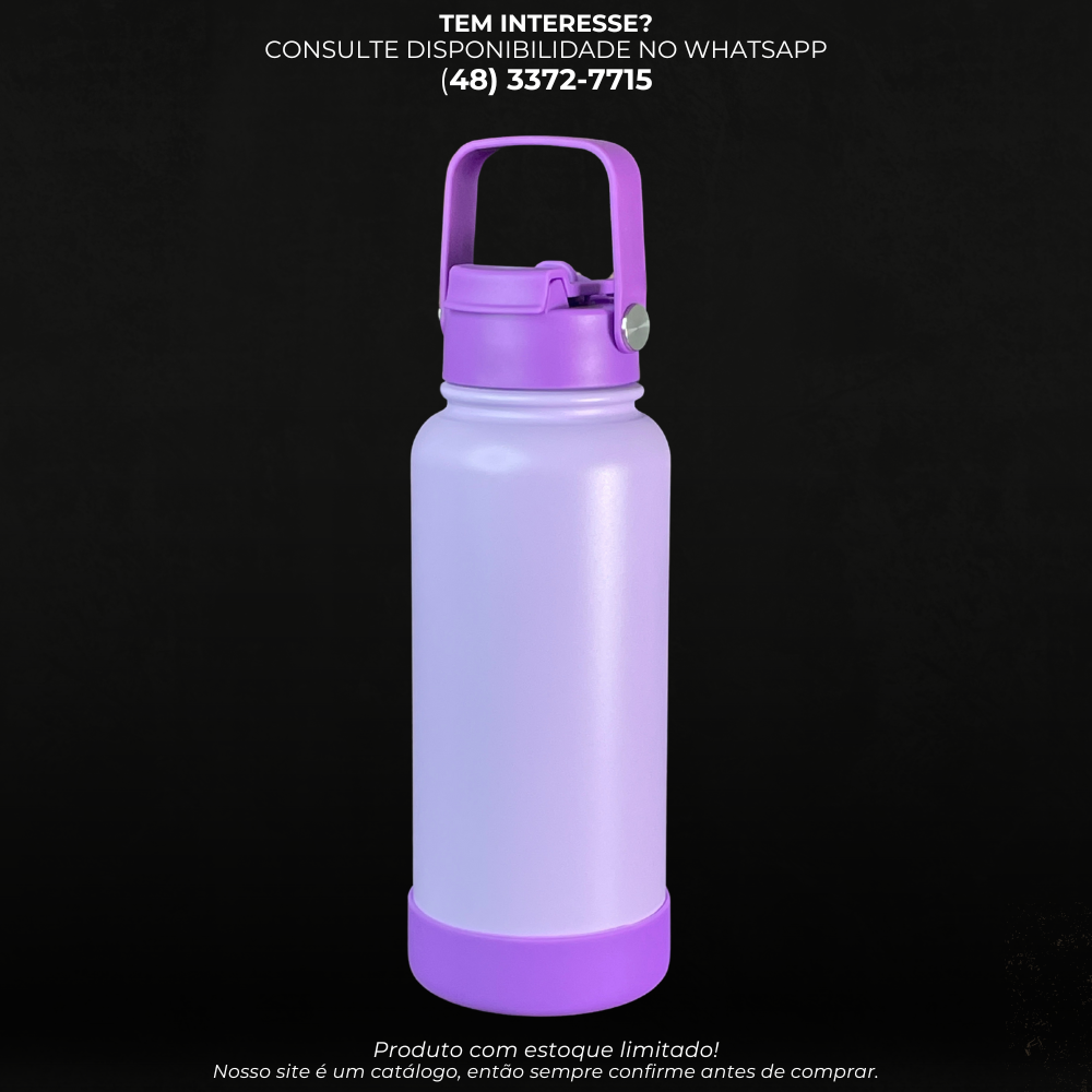 Garrafa Térmica 1L BM-P1859 | Com Alça, Tampa Flip e Base Antiderrapante