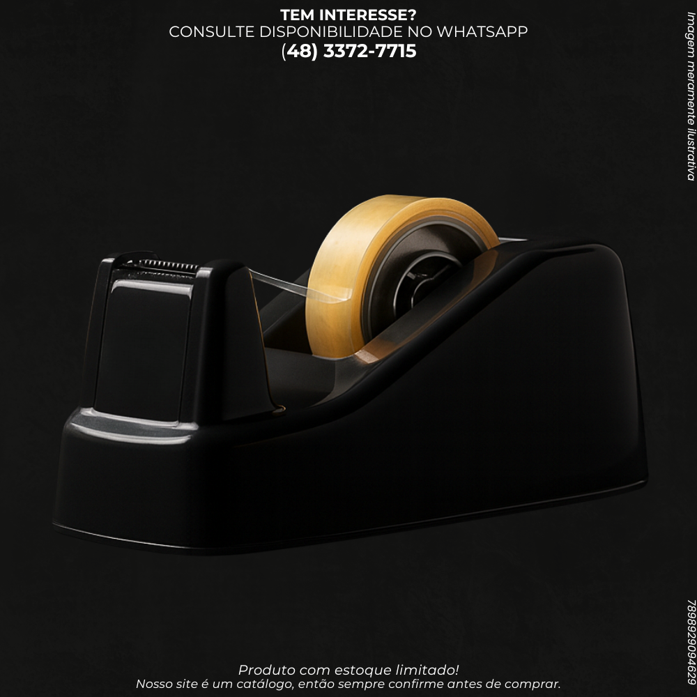 Suporte de Mesa para Fita Adesiva Preto