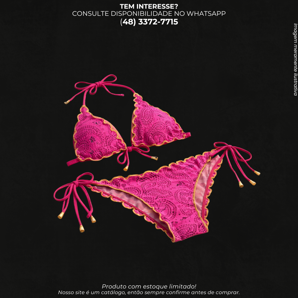 Biquíni Feminino com Amarração para Moda Praia