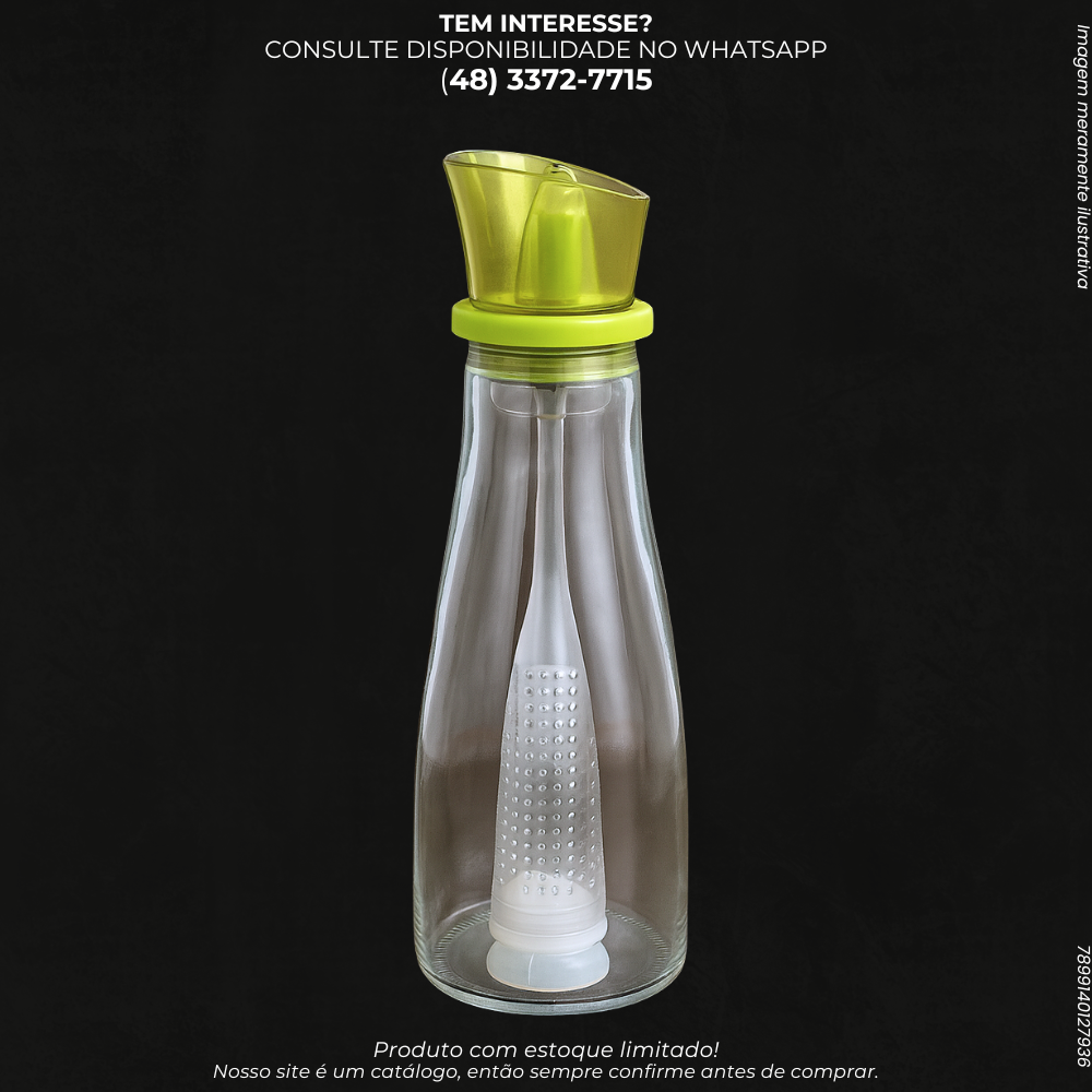 Frasco para Azeite 500ml com Infusor de Temperos