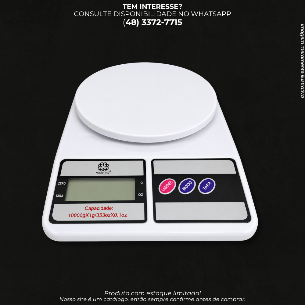 Balança Digital de Cozinha – Até 10 kg