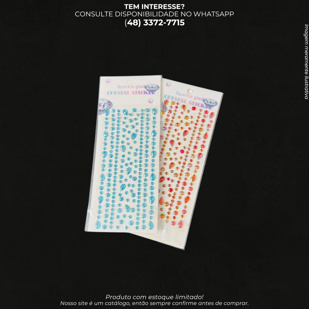 Adesivos Decorativos de Cristal Autocolantes