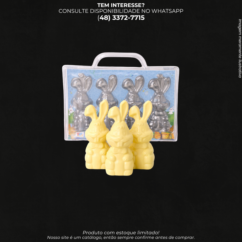 Maleta Coelho com coelhinhos e 4 Cavidades