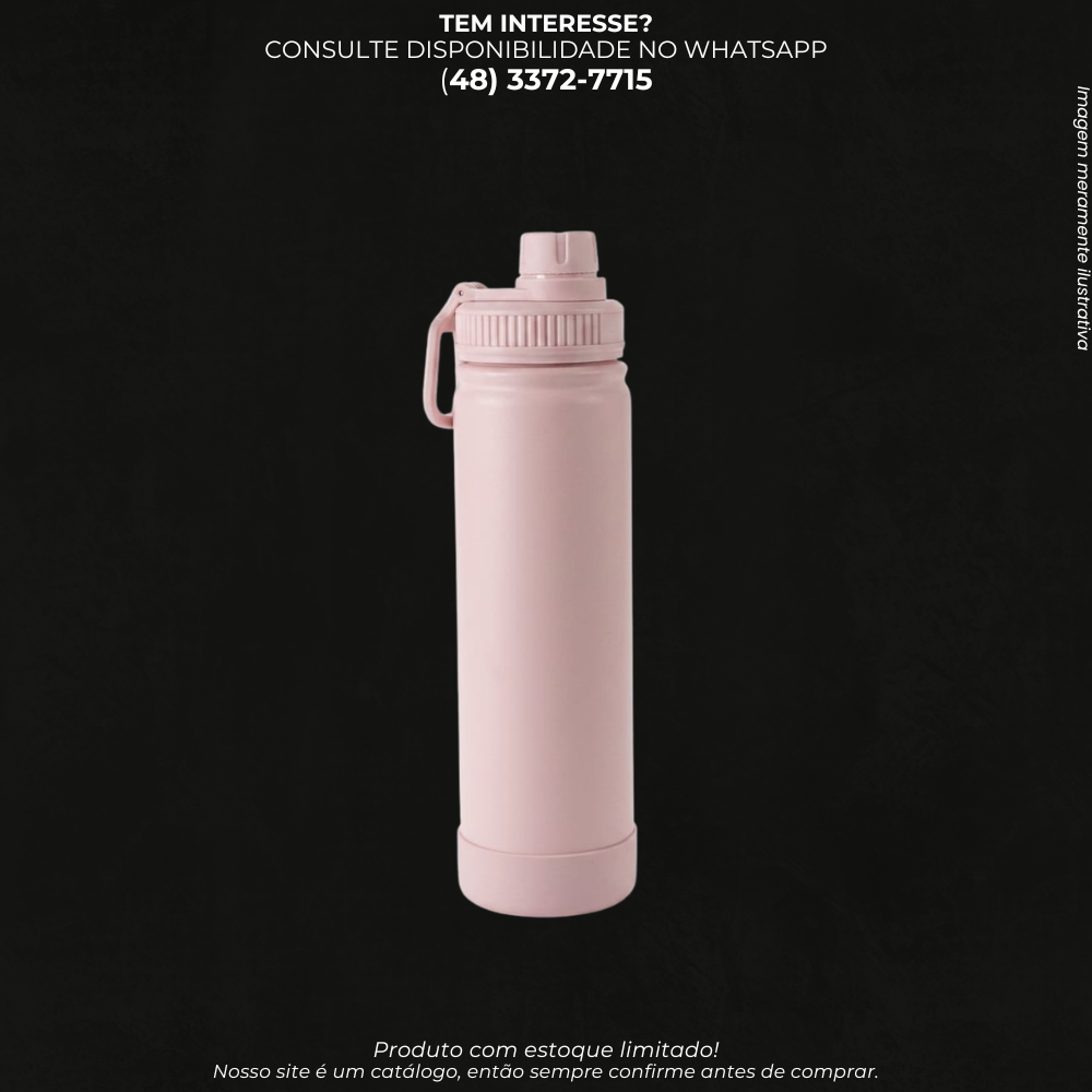 Garrafa Térmica com Tampa Rosqueável e Alça 800ml