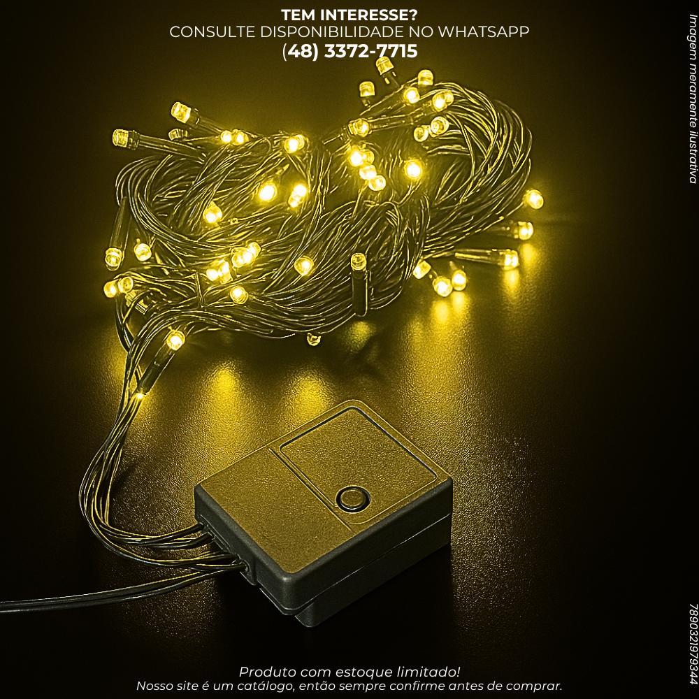 Pisca Pisca 10 Metros 220V Luz Morna – Decoração Natalina e Ambiente