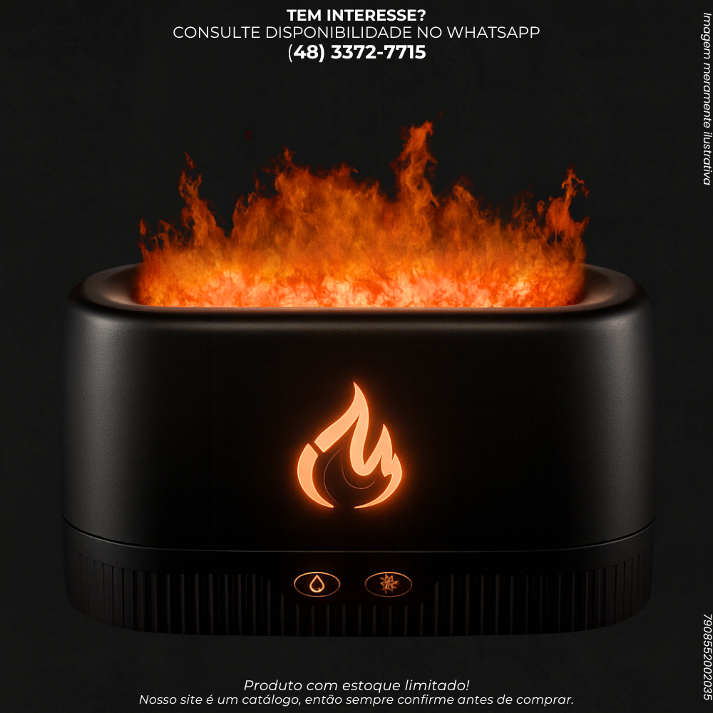 Difusor de Aromas e Umidificador 230ml com LED