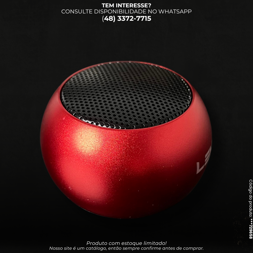 Caixa de Som Chaveiro Portátil Bluetooth – Compacta e Potente
