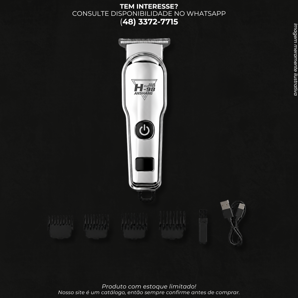 Mini Máquina de Cortar Cabelo Recarregável ULT-817 – Aparador de Precisão